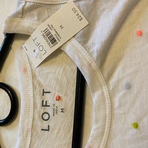 NWT White colored dots tank top.